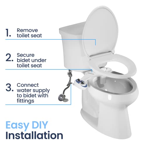 LUXE Bidet NEO 120 SelfCleaning Nozzle, Fresh Water NonElectric