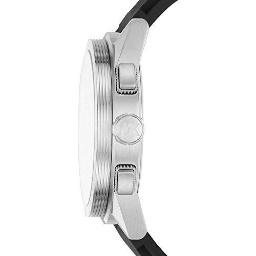 Michael-Kors-Herren-Analog-Quarz-Uhr-mit-Silikon-Armband-MK8596