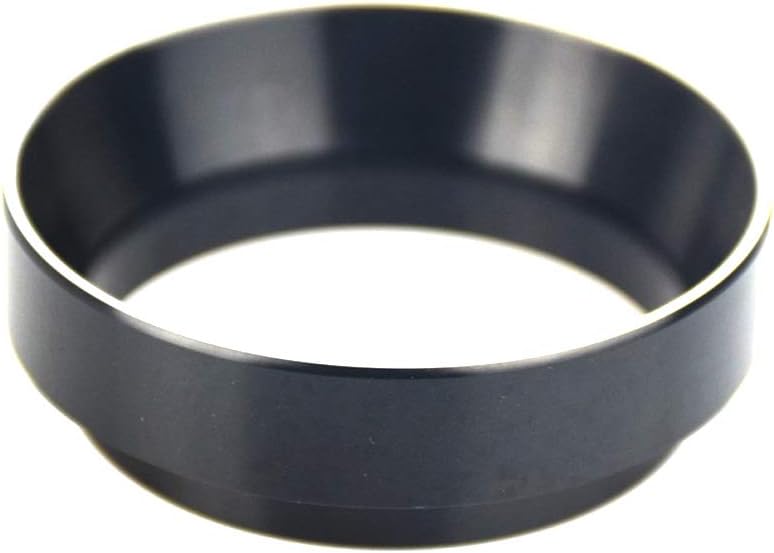 Dosing Ring 58mm Maker Kitchen Coffee Aluminum Barista Tool Intelligent Profilter Brewing Bowl Powder Handmade(Black)
