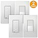 TOPGREENER Smart Wi-Fi 3-Way Dimmer Switch Kit, Includes Wi-Fi Dimmer Light Switch + Auxiliary Switch, in-Wall, Neutral Wire Required, No Hub Required, Compatible with Alexa + Google Assistant 2 Pack