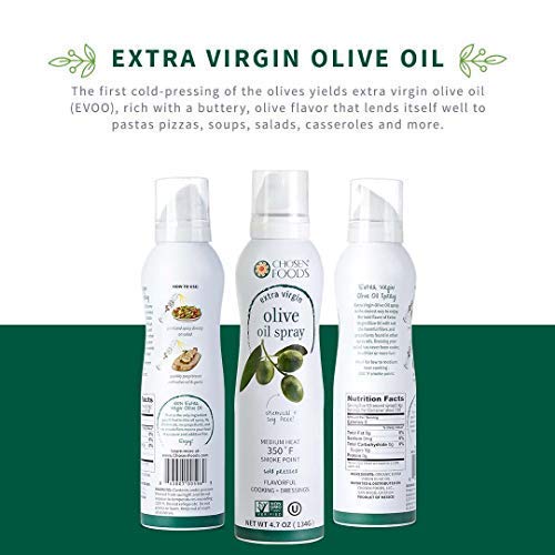 image for Chosen Foods Extra Virgin Olive Oil Spray 4.7 oz., Non-GMO, Propellant