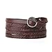 Jenia Engraved Leather Bracelet Adjustable Multi Layer Wrap Bracelets Punk Leather Wristbands for Men, Women, Boys, Girls