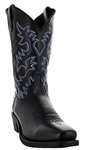mens black cowboy boots square toe