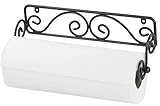Home Basics Scroll Design Wall Mounted Paper Towel Holder