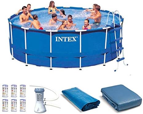 intex 15ft x 48in frame swimming pool set w pump and filter pump cartridges