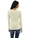 PattyBoutik Women Crewneck Raglan Cable Knit Sweater (Ivory Medium)