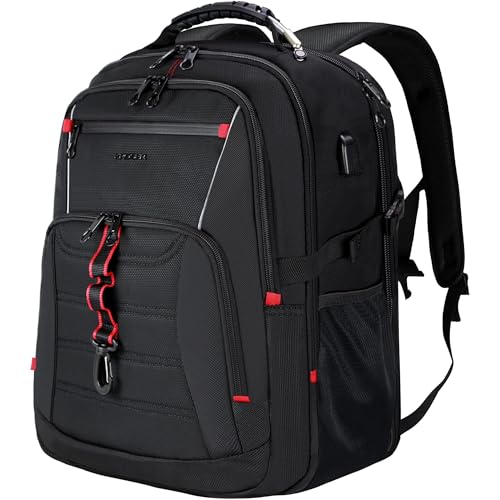 KROSER Large Men's Backpack, 17.3-18.4 Inches XXXL, Laptop Backpack with Pockets RFID Port and Waterproof Portable for Travel/University/Business/College/Men/Women Laptop Backpack