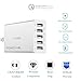USB Wall Charger Desktop Charging Station 5-Port, G-TING PowerIQ Technology Charging Ports for iPhone, iPad,Nexus,LG,Edge and More