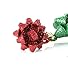 VK Accessories Christmas Earring Bow Shape Xmas Santa Gift Bow Drop Dangle Earrings for Women (Red Glitter)