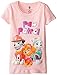 Paw Patrol Little Girls' Short Sleeve T-Shirt Shirt, Light Pink, 4