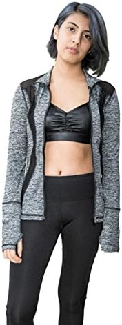 Therapy Fashion Premium Long Sleeve Full Zip Front Active Jacket with Multi Mesh Panel Inserts
