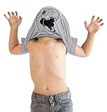 Toddler Ask Me About My T-Rex GREY Flip Shirt for Kids