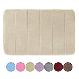 GRAND ERA Memory Foam Bath Mat Non Slip Absorbent Super Soft Velvet Microfiber Plush Shower Bathroom Rug Carpet, 16