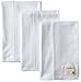 Burt's Bees Baby Baby Set of 3 Bee Essentials Solid Burp Cloths, 100% Organic Cotton, Cloud, 3-Pack