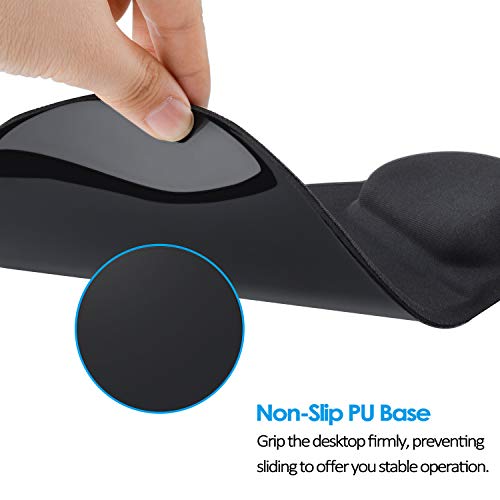 MROCO Mouse Pad with Gel Wrist Rest, Mousepad with Non-Slip PU Base Mouse Pad with Wrist Support Mousepad Wrist Rest Mouse Mat for VicTsing,Pictek,Logitech,Razer Mouse 9.84 X 8.66 inches 3 Pack - Thumbnail 4