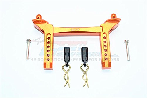 Traxxas TRX-4 Trail Defender Crawler Upgrade Parts Aluminum Front Body Mount & Post - 1 Set Orange
