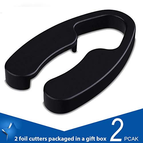 2 Pack Magnetic Design Wine Foil Cutter, 4 Stainless Blades Foil Remover for Wine Bottles - Gift Box Package for Wine Lovers - Thumbnail 2