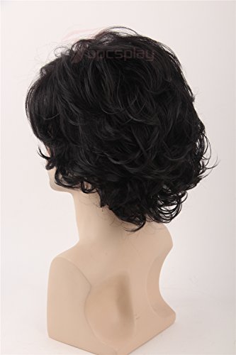 Cosplay Wig Short Natural Wavy Style Layered Halloween Synthetic Fiber Hair Wigs for Women Men - Image 5