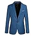 VOBAGA Men's Slim Fit Casual One Button Suit Blazers Blue XXXL