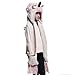 Marlong Girls Kids Crochet Cartoon Unicorn Winter Hat with Scarf Pocket Hooded Knitting(Pink)
