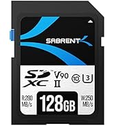 SABRENT Rocket v90 128GB SD UHS-II Memory Card R280MB/s W250MB/s (SD-TL90-128GB)