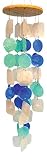 Circles & Squares Multicolored Capiz Wind Chime(65cm length) 