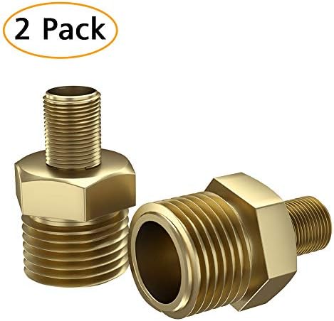 DYTesa 2Pcs/Set Quick Open Flow Straight Male Push to Connect On Air Chuck Tire Inflator Adapter