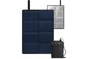 1pc Portable Folding Seat Cushion - Lightweight Mat for Hiking, Beach, Stadium, Durable Oxford Fabric, Navy Blue
