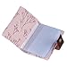 niceEshop(TM) Canvas Flower Credit Card Case Bag Holder with 20 Card Slot,Light Pink