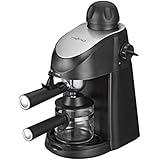 Miho CM-01A Espresso Machine 3.5 Bar Steam Cappuccino and Latte Maker Compact Design Milk Frother 4 Cups Coffee Capacity Electric 800W