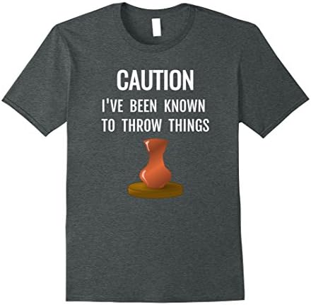 Mens Funny pottery t shirt for sculptor and Ceramic Artists Gift Large Dark Heather