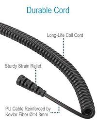 Micrófono de altavoz con cable reforzado para radios Motorola APX1000 APX4000 APX6000 APX7000 APX8000 XPR6350 XPR6550 XPR7350 XPR7550 (APX 4000 6000 7000 XPR 6350 6550 7350 7550 etc.), micrófono de hombro