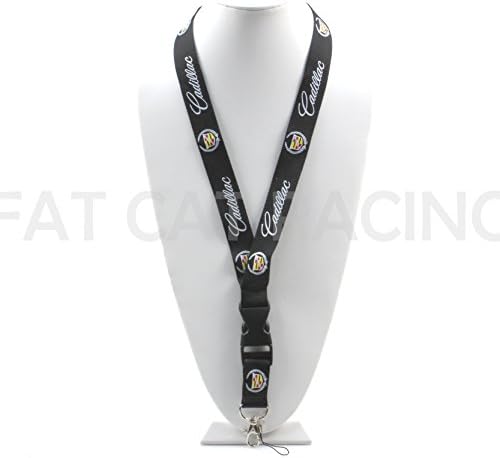JDM Cadillac Black Lanyard for Racing Enthusiasts Single Sided