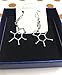 Caffeine Molecule Earrings, Happiness Neurotransmitter Earrings, Organic Chemistry Jewelry for Science Lovers and Science Major (E:silver earrings)