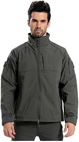 Tang Mu Sheng Men's Summit Soft Shell Tactical Military Jacket Gray (Medium)