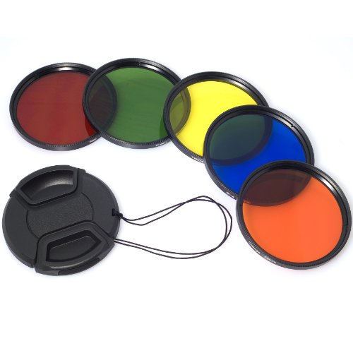 XCSOURCE 52mm Color Filter Blue Yellow Orange Red Green + Lens Cap + 6 slot Case for Nikon D7100 D7000 D5200 D5100 D3200 D3100 D3000 D90 D4 D3X D800 D700 D600 D300S D300 D7100 D7000 D5200 D5100 D5000 D3200 D3100 D3000 D90 D80 D70 D60 D50 D40 LF68
