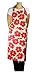 MUkitchen Adjustable Cotton Herringbone Weave Apron with Large Pockets, 35-Inches, Red Poppy