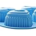 Chefaith 2 Pcs 6-Cup Silicone Muffin / Cupcake Baking Pan [Heart-Shaped Baking Cups] - Non-Stick, Heat Resistant (Up to 480°F) Mini Cake Baking Mold / Tray, Food Grade Reusable Bakeware, Blue