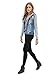 HOLDWELL Women's Short Denim Jacket with Drawstring Hood