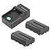 VILTROX NP-F550 2200mAh Battery (2 Pack) +Battery Charger,for Sony HandyCams and LED On-Camera Video Lights Using NP-F550 Batteries primary