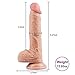Asofty Ultra-Realistic Dildo - 8.27 inch Dual-Layered Liquid Silicone Lifelike Dildo with Suction Cup Base for Hands-Free Play - Penis Cock Anal Sex Toys for Masturbation