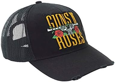 Guns N Roses Stacked Logo Distressed Trucker Cap