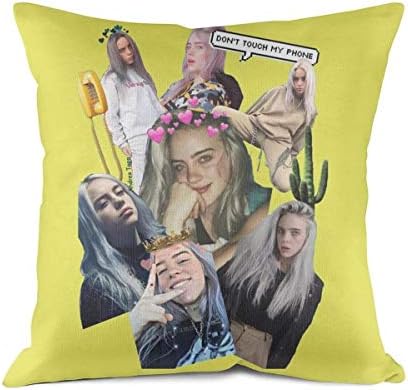 UNOPRTPT Billie-Eilish- Throw Pillow Cover Pillows Pillowcase Sofa Cushion Case