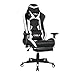 Cyrola Large Gaming Chair with Footrest High Back Adjustable Armrest Heavy Duty PC Racing Gaming Chair for Adults Gamer Chair Ergonomic Design Video Game Chair Lumbar Support/Black
