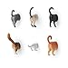 Hoovy Cat Butt Refrigerator Picture Magnets: 6 Cute & Funny Decorative Kitten Photo Magnets for Fridge| Cat Lover Gift Set