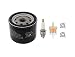 MOTOKU Oil Filter Fuel Spark Plug for Craftsman LTX1000 LT2000 John Deere L110 D110 L118 LA120 D125 Lawn Mower Tractor Briggs & Stratton 14 20 HP V-Twin Engine 122600 123600 OHV 115-170 492932S