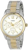 Timex Women’s T2P067KW Ameritus Multi-Function White Dial, Two-Tone Stainless Steel Bracelet Watch, Watch Central