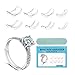 Keten Invisible Ring Size Adjuster for Loose Rings with Double-Sided Polishing Stick, 8 Pcs in 8 Sizes Insert Style Fit for Any 1-9MM Rings for Men Women Big Knuckles