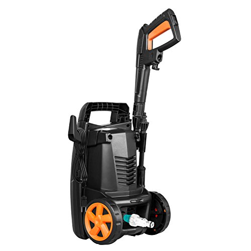 Potek 1400PSI 1.4 GPM 11-AMP Electric Pressure Washer with Accessories Spray Nozzle Gun,Spray Brush and Detergent Nozzle