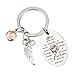 Bestwick MASOP VOGU Serenity Prayer Christian Keychains for Women Pray Stainless Steel Keychain Keyring Christmas Gifts